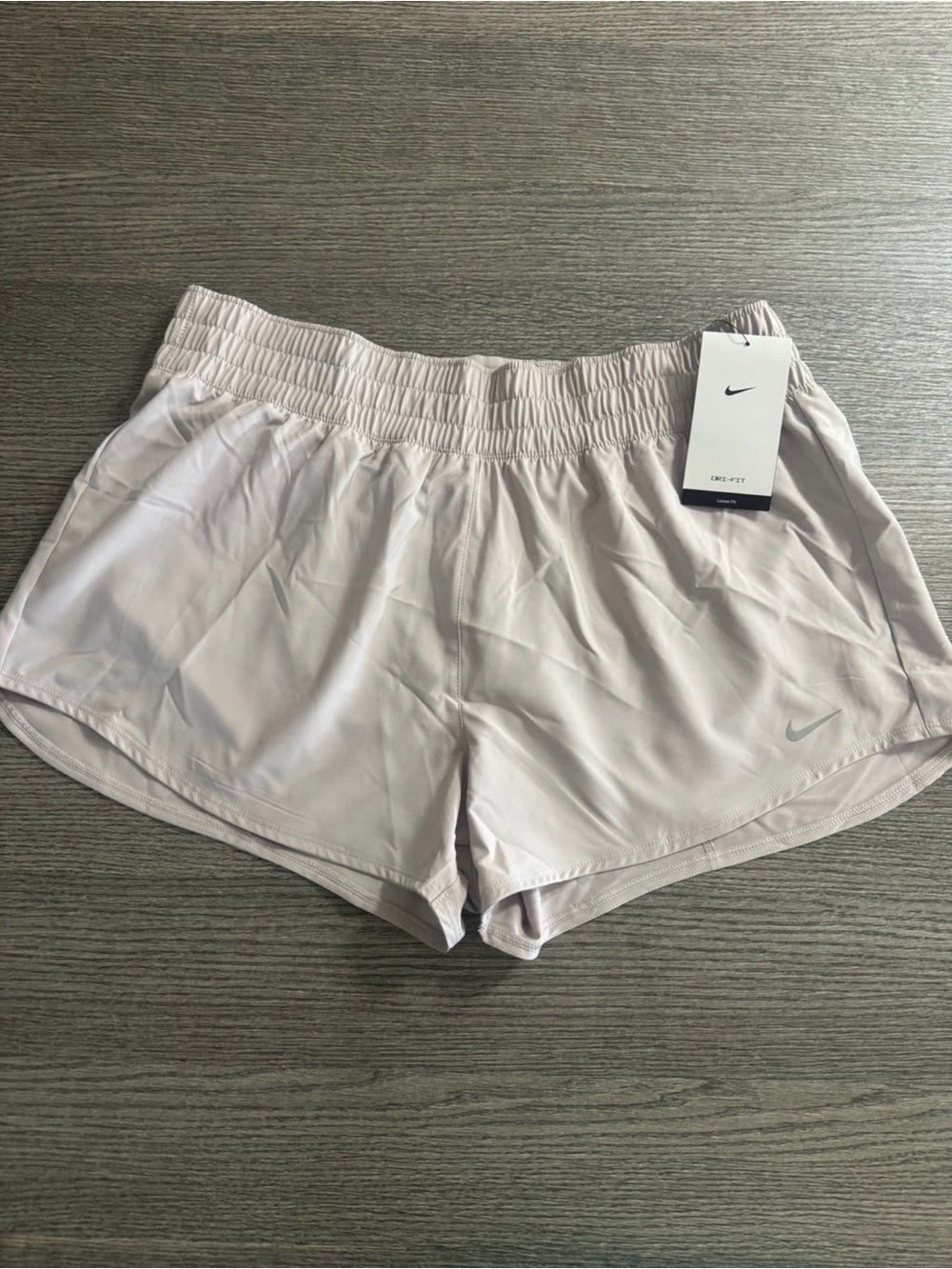 Nike Women’s  Dri-FIT Training Shorts Dusty Rose Size M Loose Fit Brief-Lined